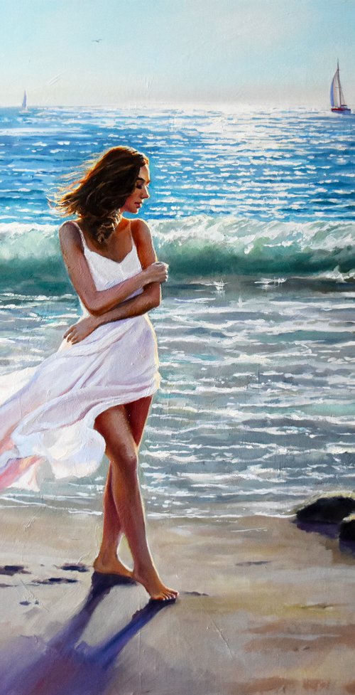 Walking on the beach III by Serghei Ghetiu