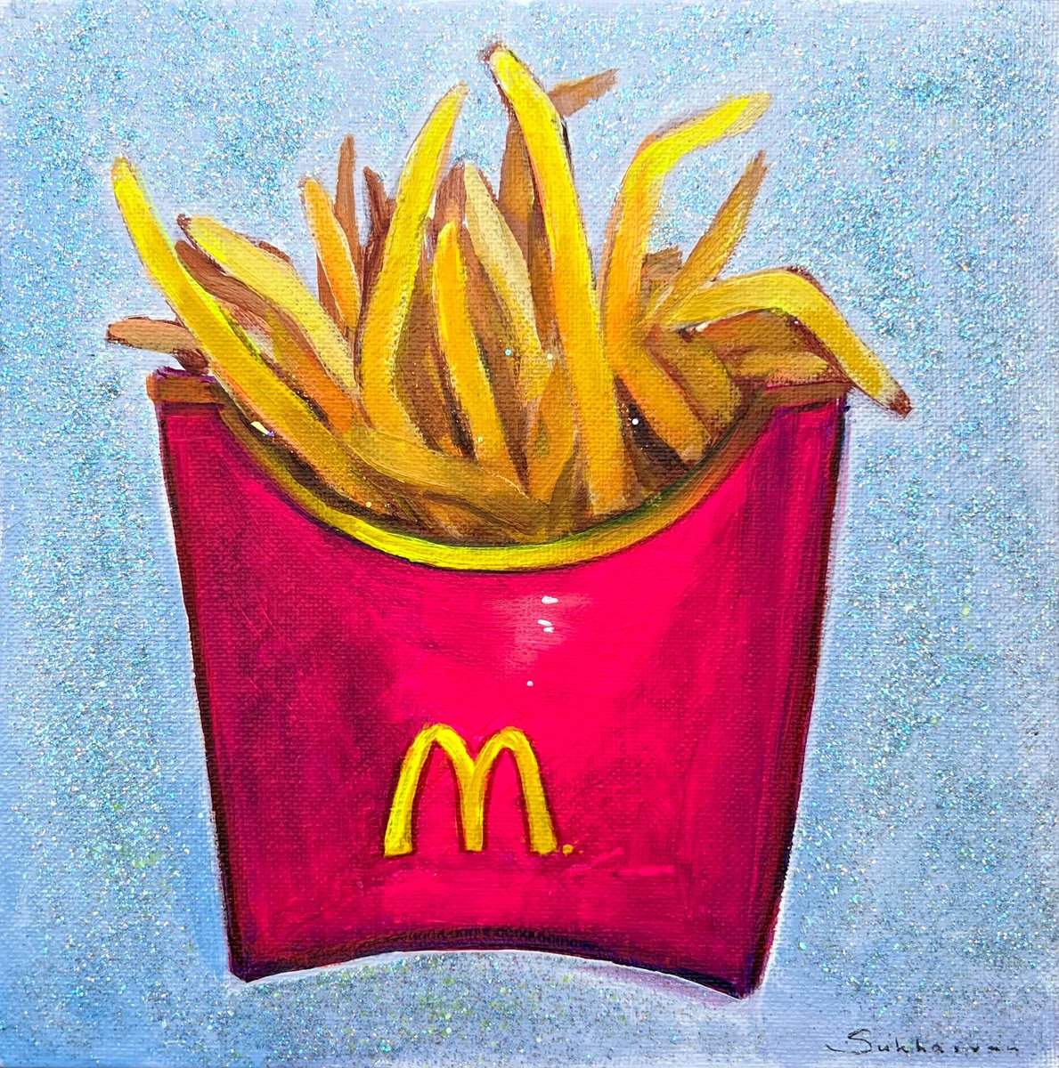 McDonalds French Fries in a Pink Box by Victoria Sukhasyan