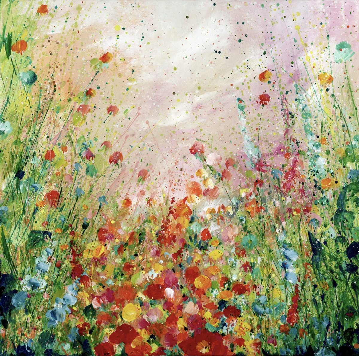  A Summer Story 1 By Kathy Morton Stanion, 20 X 20, Artwork For Sale On Artfinder