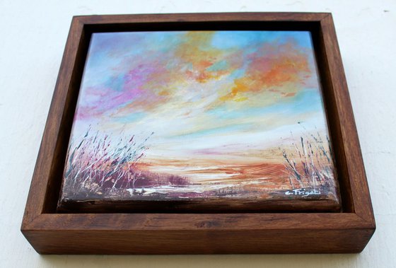 Lost in Thoughts #8 - framed semi abstract landscape