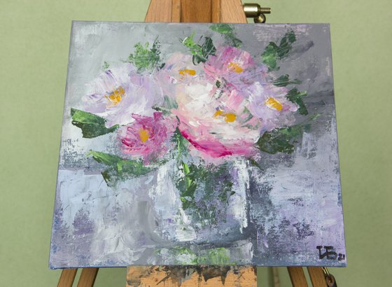 Still Life in Lilac and Gray colors