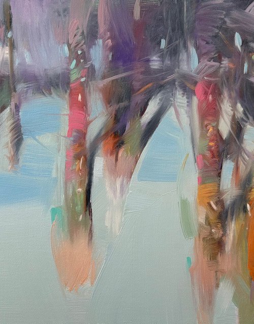 Winter Trees, Original oil painting, Handmade artwork, One of a kind by Vahe Yeremyan
