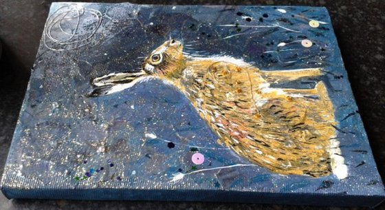 Hare, Stars and Moon