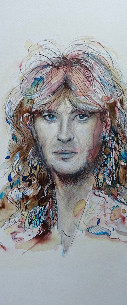 Joe Elliott by Mel Davies Original Art