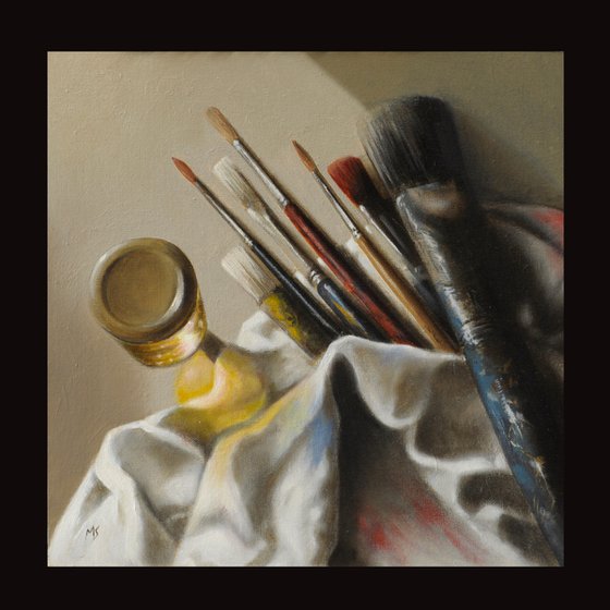 The artist's brushes