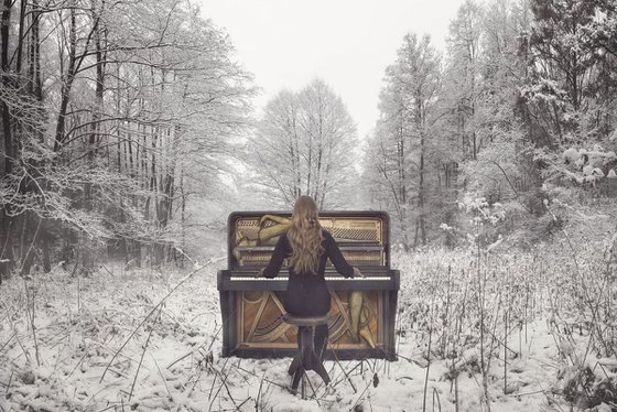 Fine Art Photography Print, Soul of Piano, Fantasy Giclee Print, Limited Edition of 5