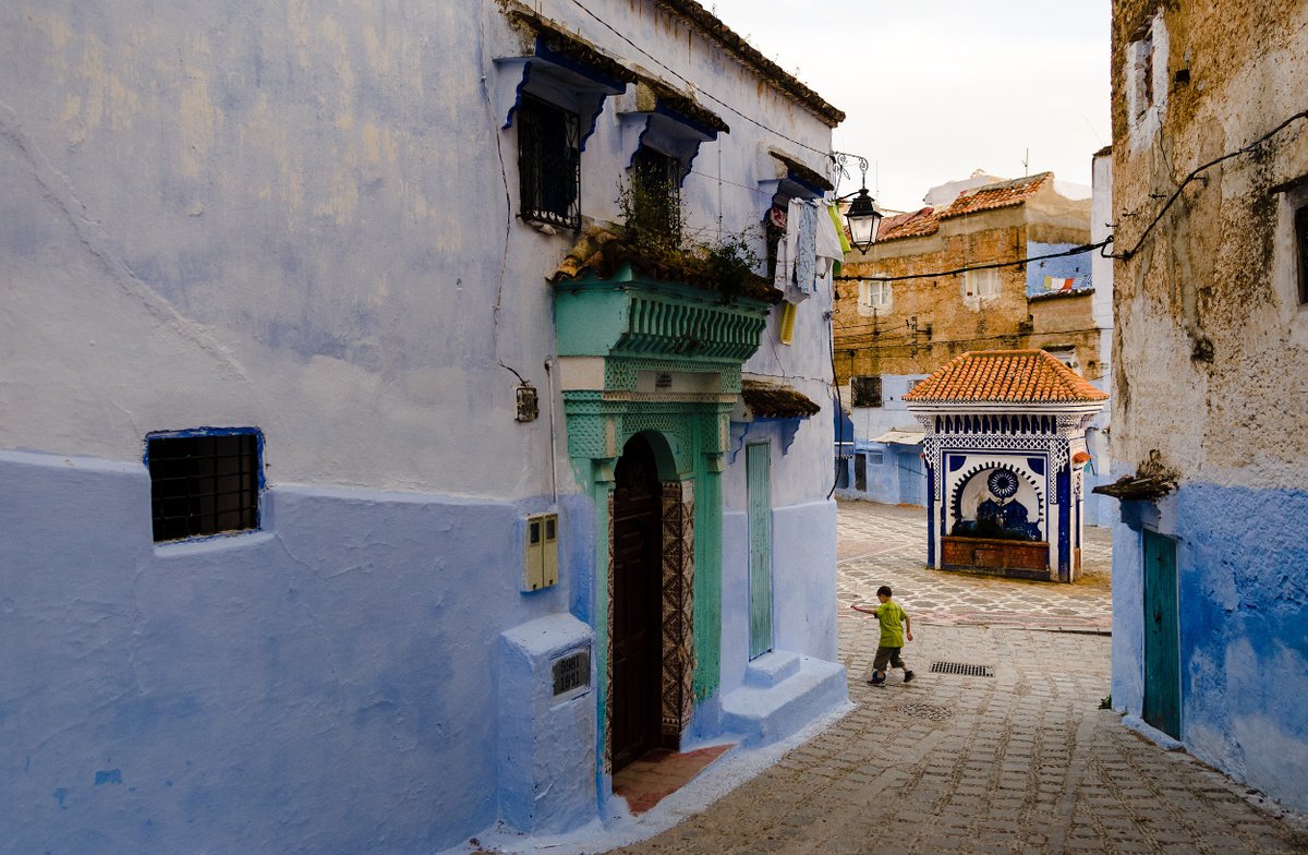 Photorealistic Photograph , Football In Chefchaouen By Tom Hanslien, 90 X 60, Artwork For Sale On Artfinder