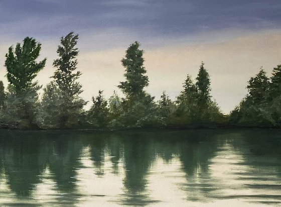 Fisherman's Evening, 100 х 50 cm, oil on canvas