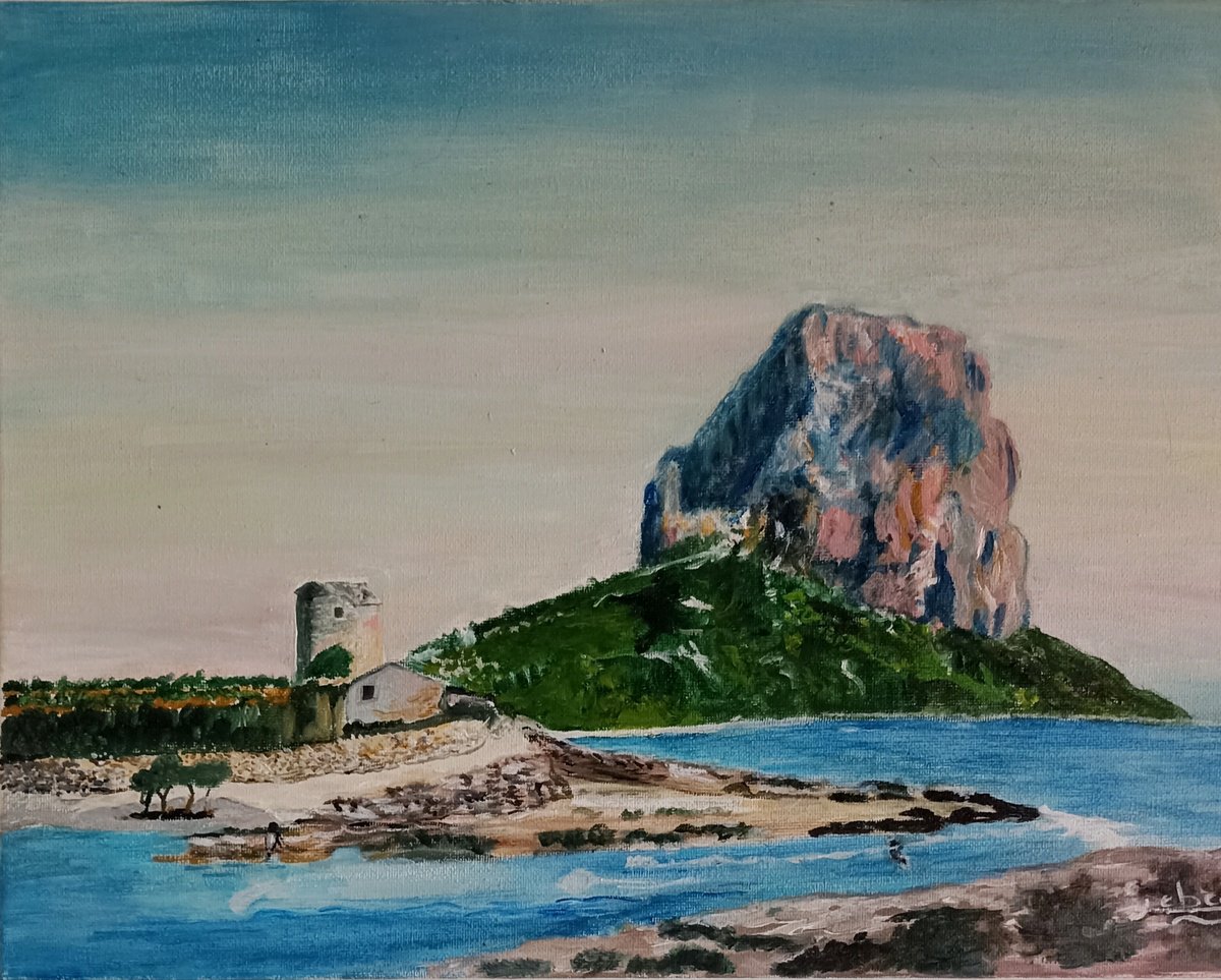 Impressionistic Landscape Oil Painting By Isabelle Lucas, 16 X 12, Sea End Roch, Original Artwork