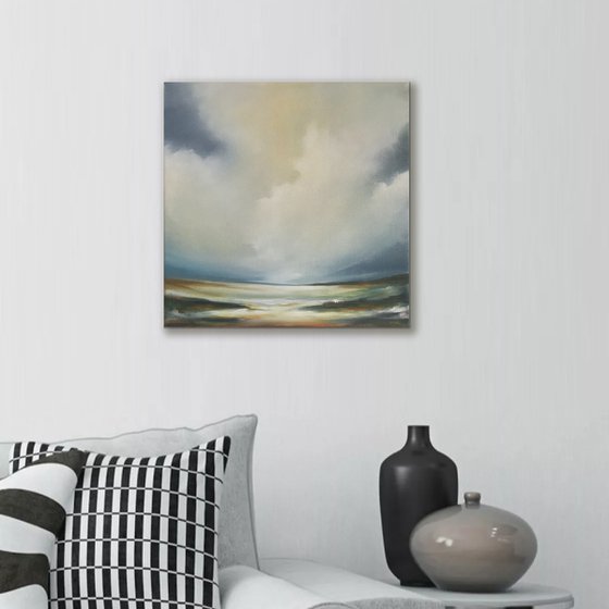 A Place Under The Clouds - Original Seascape Oil Painting on Stretched Canvas