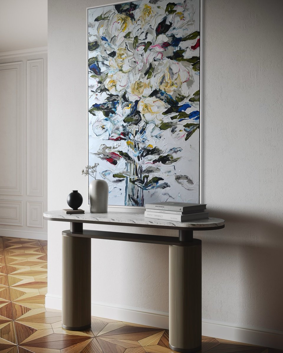 Impressionistic Botanical Acrylic Painting By Tetiana Hutsul, 37 X 61", Anything Is Possible, Original Artwork