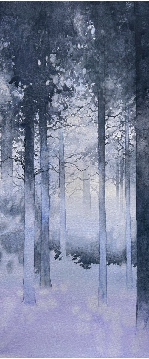 Ethereal Misty Forest by Nazar Grunyka