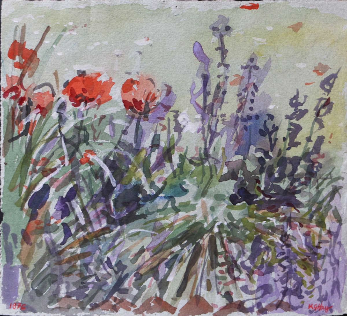 Poppies & Catmint by Kenneth Hay