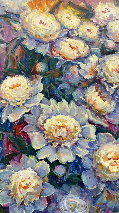 "White Peonies" by Evgeny Chernyakovsky