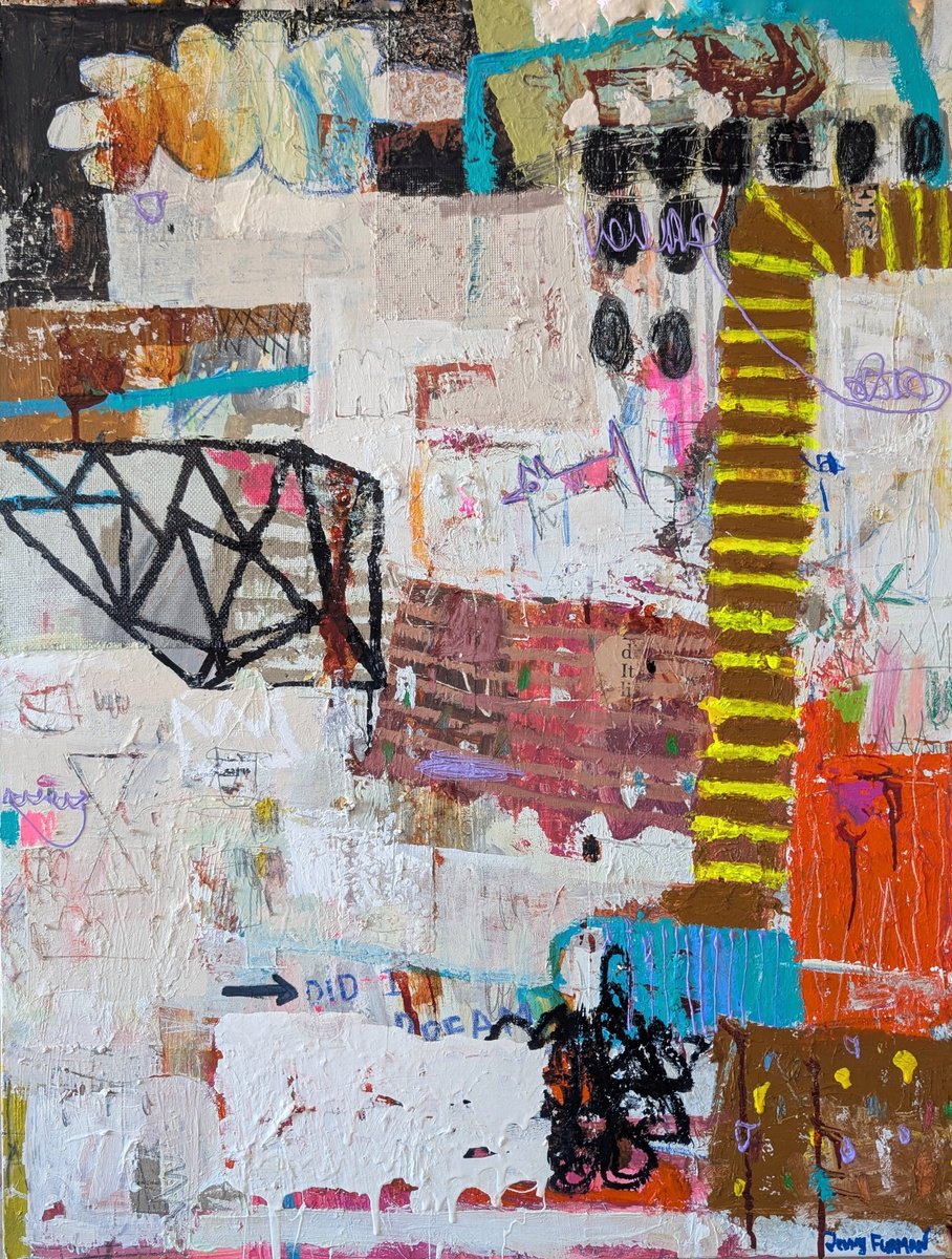 Abstract Painting By Jenny Furman, 24 X 31, Did I Dream?, Original Artwork
