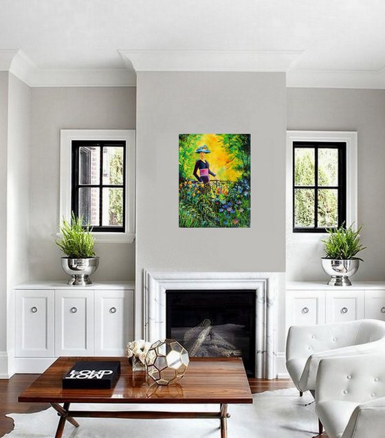 Walking in the garden