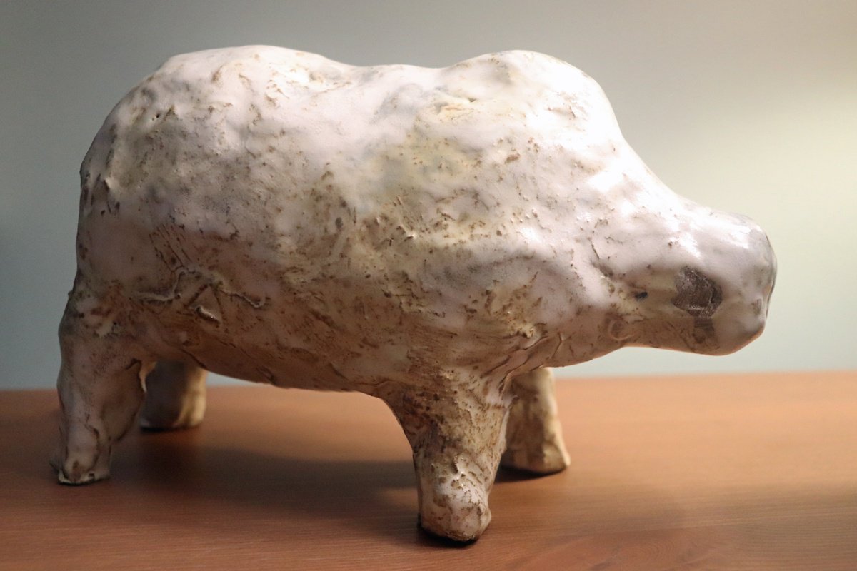 Geometric Abstract Clay Sculpture By Koen Lybaert, 8 X 6", Power Object [Boli 01], Original Artwork