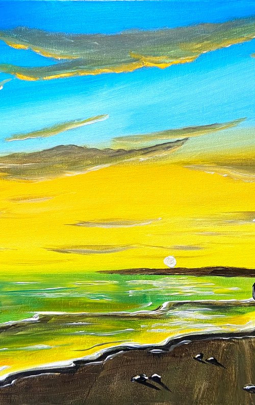 Our Sunset Beach Walk 3 by Aisha Haider