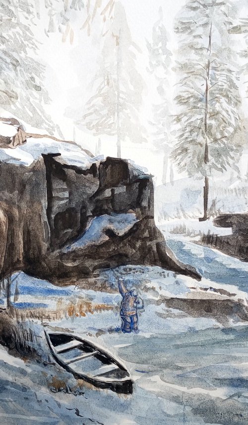 Meeting on the frozen river by paolo beneforti