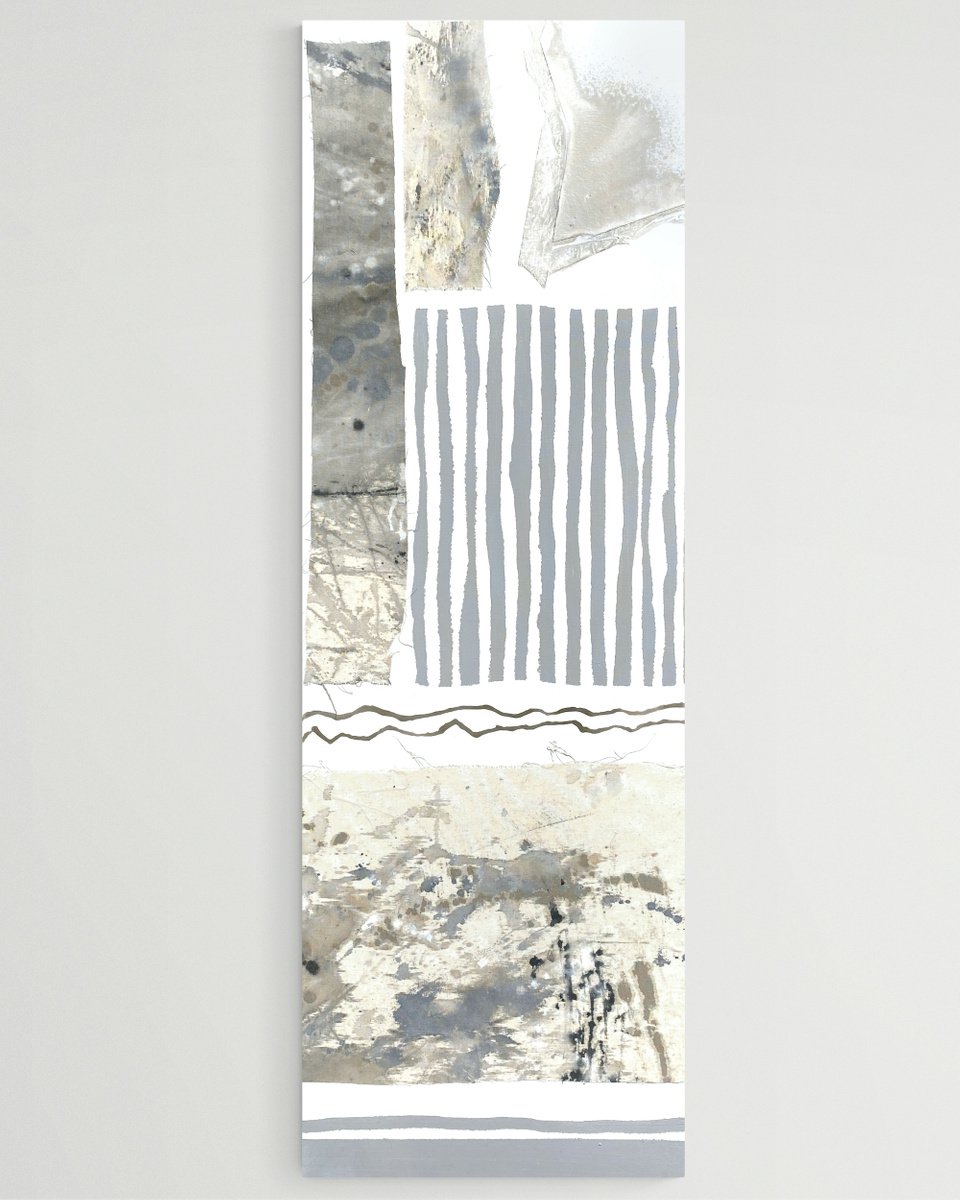 Abstract Painting By Cristina Dalla Valentina, 16 X 47, Free Thoughts /14, Original Artwork