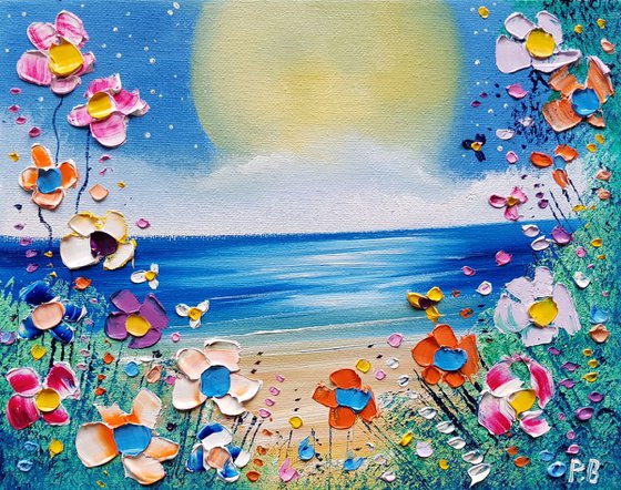 "The Moon, The Beach & Flowers in Love"