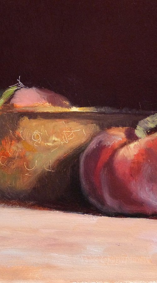 Peach and a Bowl by Pascal Giroud