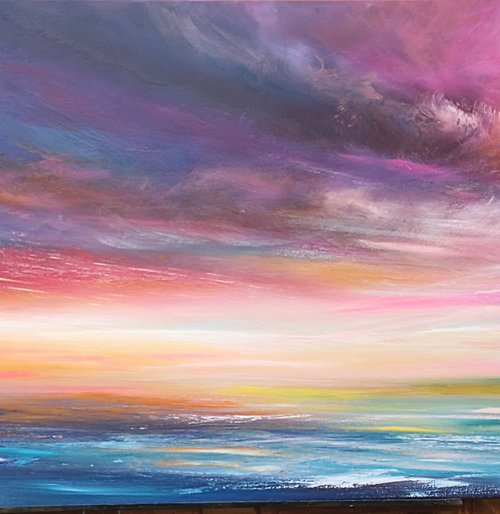 Sea & Sky 2 - seascape, emotional, panoramic by Mel Graham