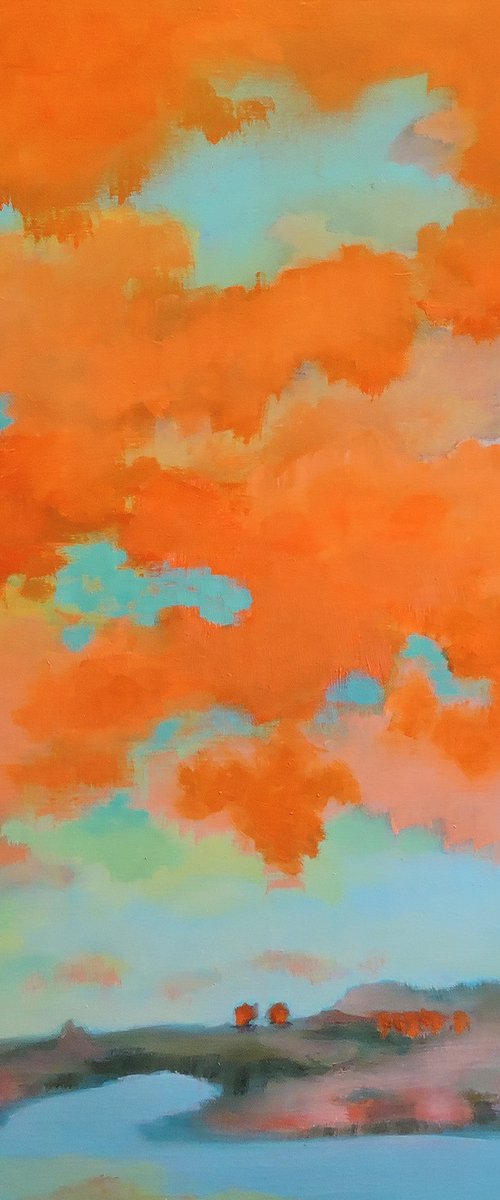 Orange's Clouds. by Veta  Barker