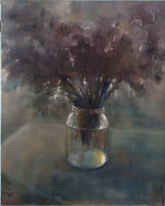 Still life flowers (40x50cm, oil canvas, ready to hang)