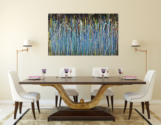 A sinful garden (anochecer) Large abstract painting