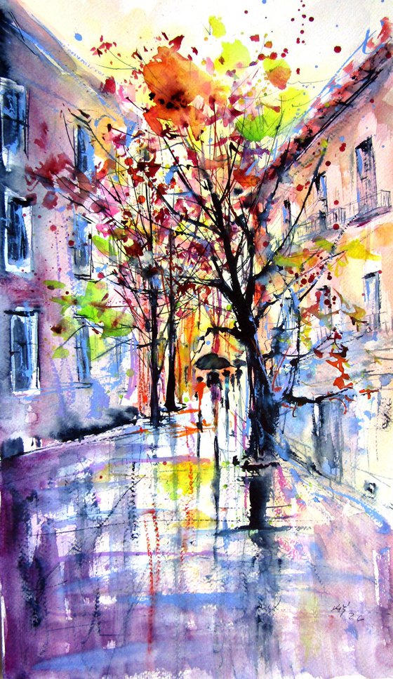 Fall in the city