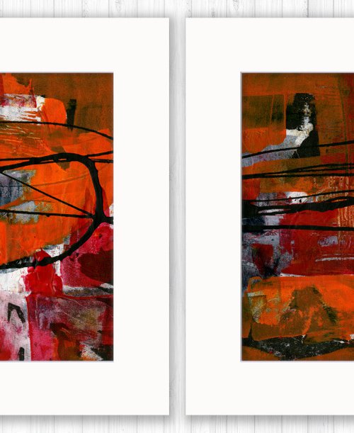 Abstract Composition Collection 12 - 2 Abstract Paintings by Kathy Morton Stanion by Kathy Morton Stanion