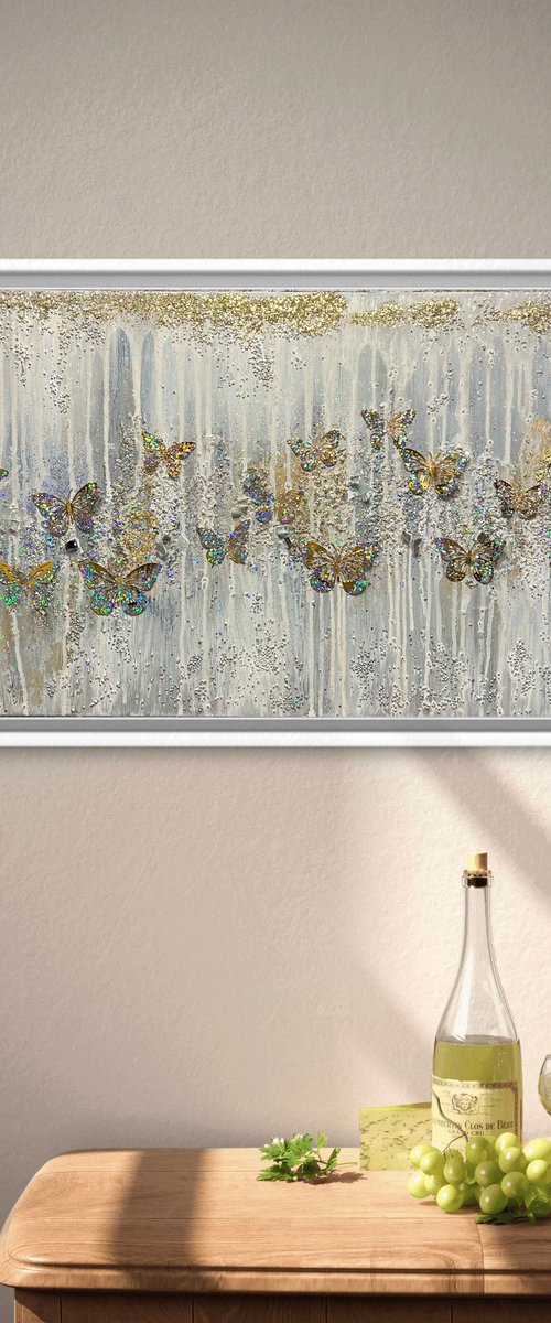 Golden Butterflies by Henrieta Angel