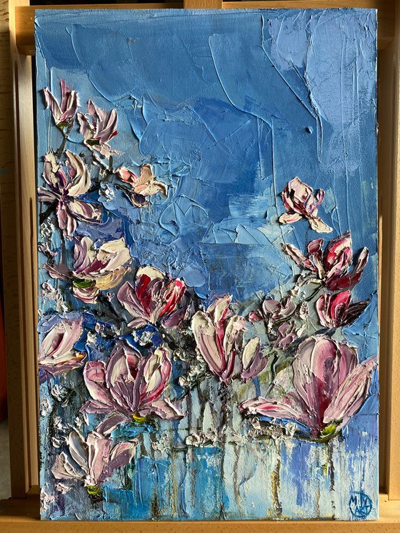 Magnolia Blossom Oil Painting
