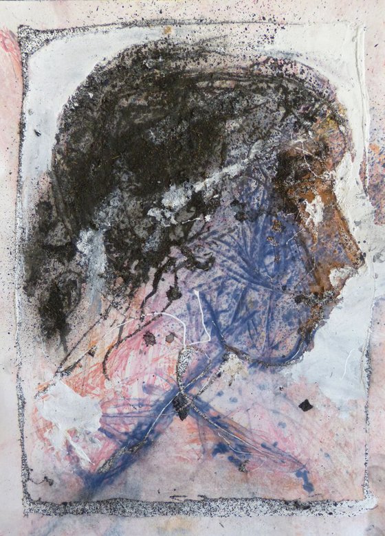 Portrait 18C16, mixed media 41x29 cm