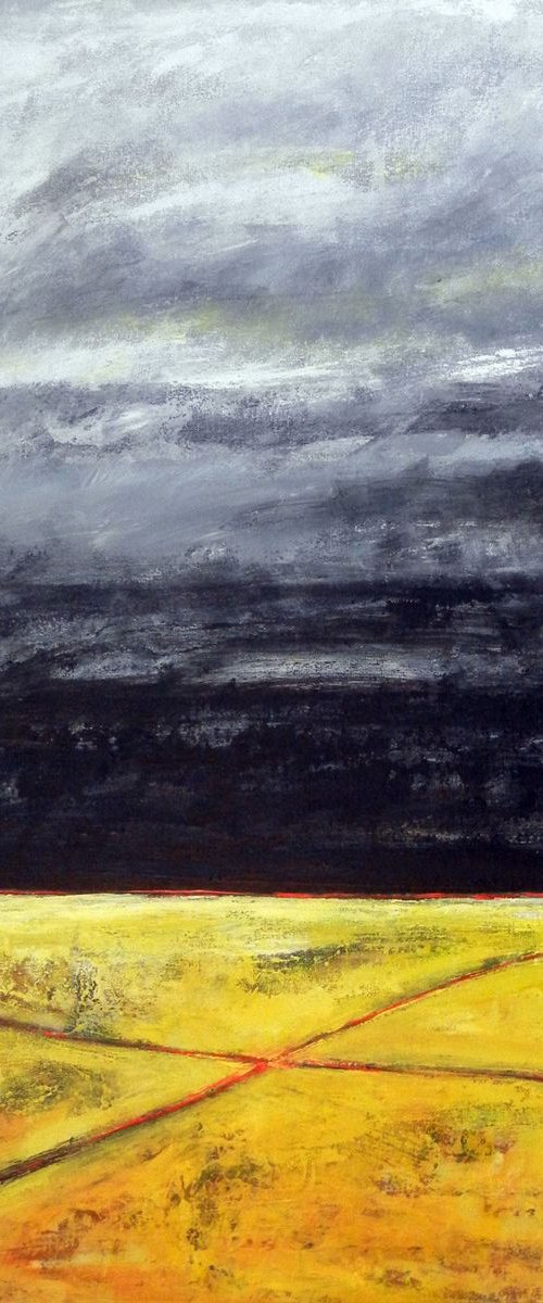 Crossroads Yellow Grey - 36x30 by BenWill
