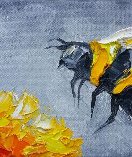Bumblebee on the hunt by Anastasia Kozorez