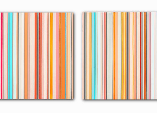 Lines (four paintings) by Susana Sancho Beltrán