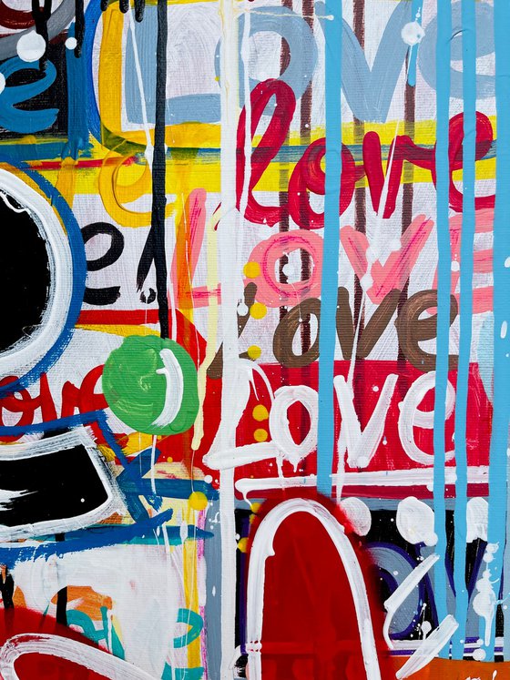 Love is Love  (90x90 cm) ready to hang