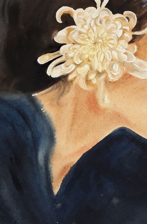 Japanese Beauty - Japan - Japa by Olga Beliaeva Watercolour