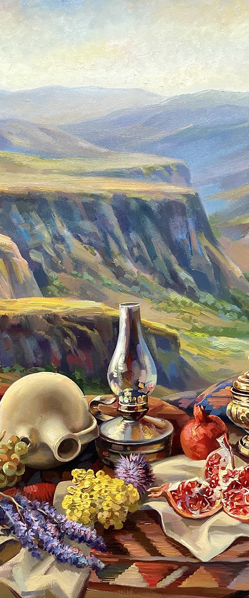 Still life and canyon of Vayots Dzor by Meruzhan Khachatryan