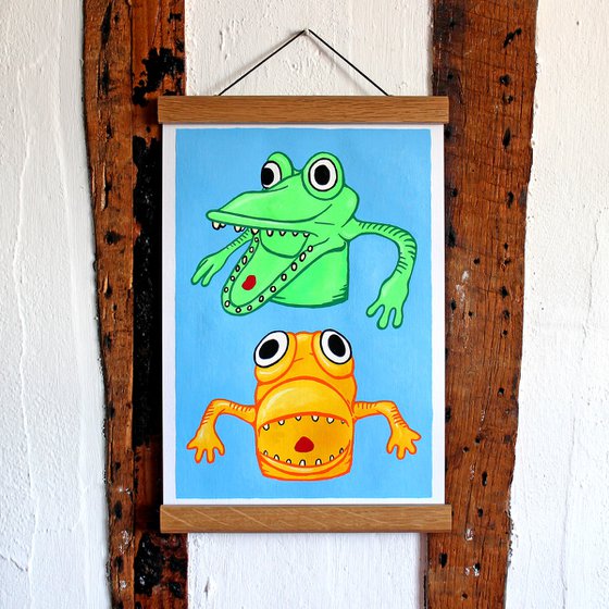 Finger Puppet Monster Painting