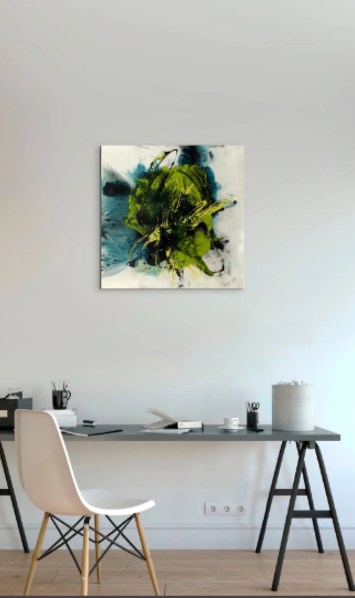 Expressive Abstract Painting By Christa Haack, 24 X 24, Clearing 3, Original Artwork