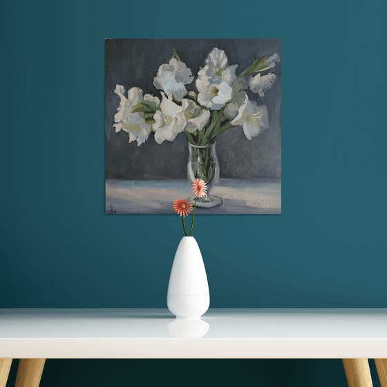 Oil painting "Gladioluses"