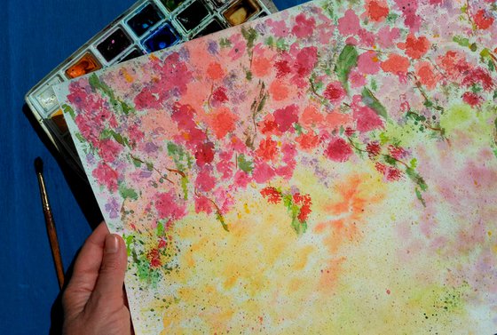 Cherry Blossom original watercolor painting