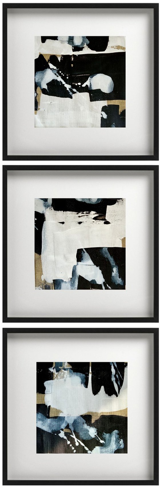Abstract No. 2121 1-3 black & white  -set of 3