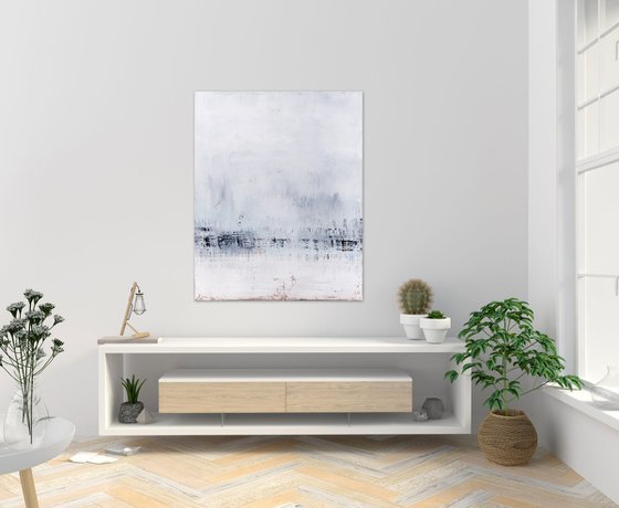 White abstract painting UG641