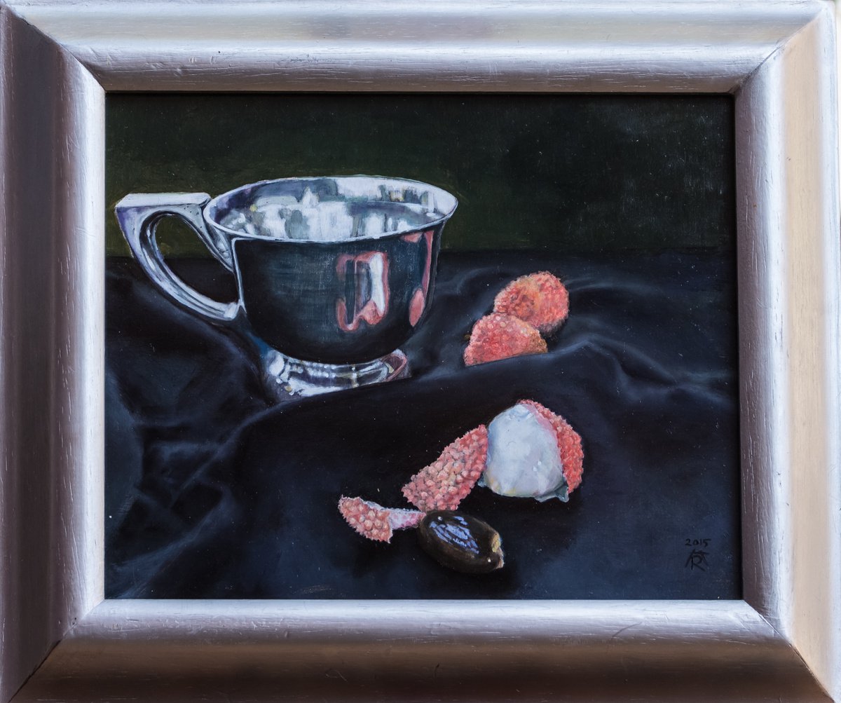 Silver Cup with Lychees by Gilly Reeves Hardcastle