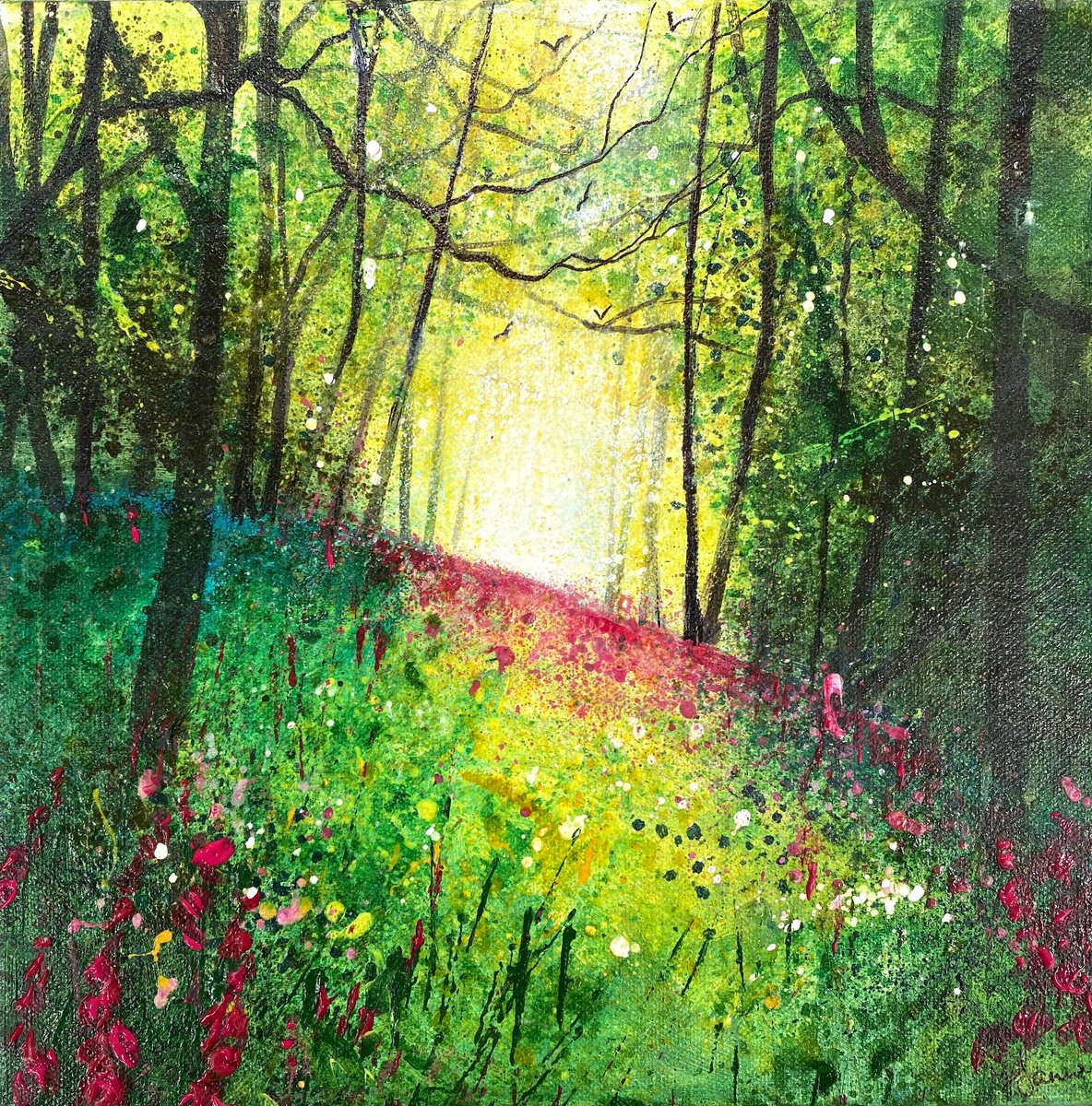 Seasons - Early Summer Foxglove woodland by Teresa Tanner