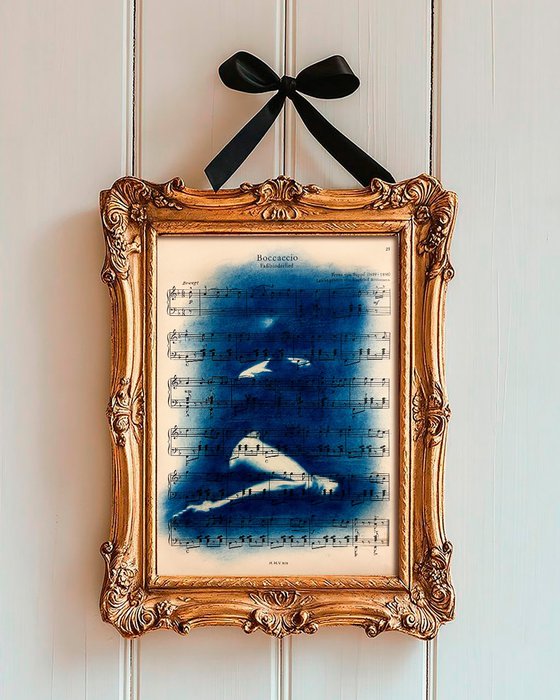 Muse №1 - Contemporary Nude Cyanotype